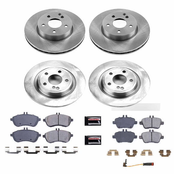 PowerStop OE Stock Replacement Low-Dust Ceramic Brake Pad and Rotor Kit