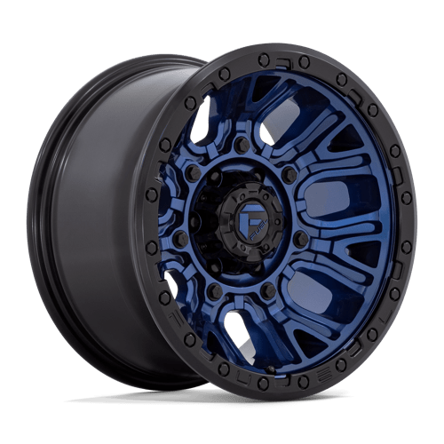 17x9 Fuel Off-Road D827 Traction Dark Blue with Black Ring 5x127 ET-12 Wheel