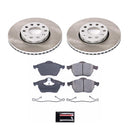 PowerStop Semi-Coated Rotor and Low-Dust Ceramic Brake Pad Kit