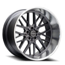 22x12 Corsart Kingpin 5 Matte Gunmetal Diamond Cut Lip 5x127 ET0 Wheel