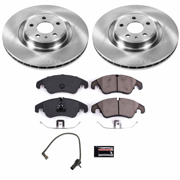 PowerStop OE Stock Replacement Low-Dust Ceramic Brake Pad and Rotor Kit