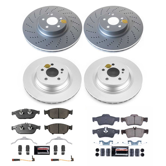 PowerStop Genuine Geomet Coated Rotor and Carbon-Fiber Ceramic Brake Pad Kit