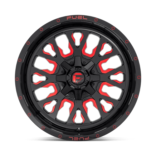 20x10 Fuel Off-Road D612 Stroke Gloss Black Red Tinted Clear 6x135 ET-19 Wheel