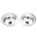 PowerStop Evolution Drilled Slotted Rotors Pair Rear For Mazda Protege