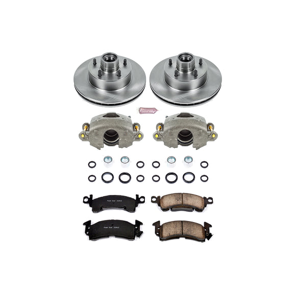 PowerStop OE Stock Replacement Low-Dust Ceramic Brake Pad, Rotor and Caliper Kit