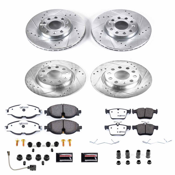 PowerStop Z23 Daily Driver Carbon-Fiber Ceramic Brake Pad and Drilled & Slotted