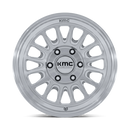 17x8 KMC KM733 Impact FFT Gloss Silver Machined Face 6x130 ET32 Wheel