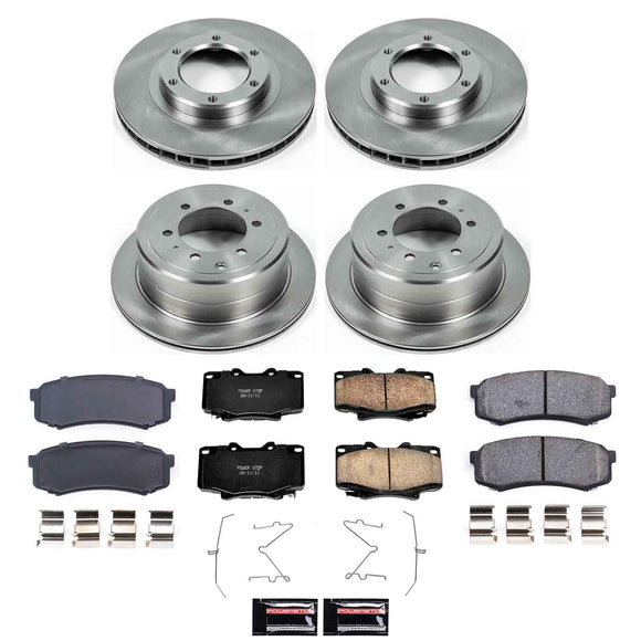 PowerStop OE Stock Replacement Low-Dust Ceramic Brake Pad and Rotor Kit