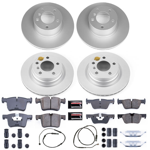 PowerStop Genuine Geomet Coated Rotor and Carbon-Fiber Ceramic Brake Pad Kit