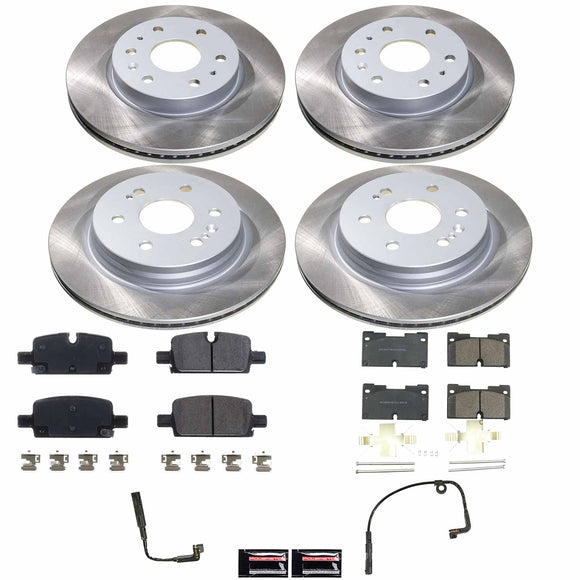 PowerStop Semi-Coated Rotor and Low-Dust Ceramic Brake Pad Kit