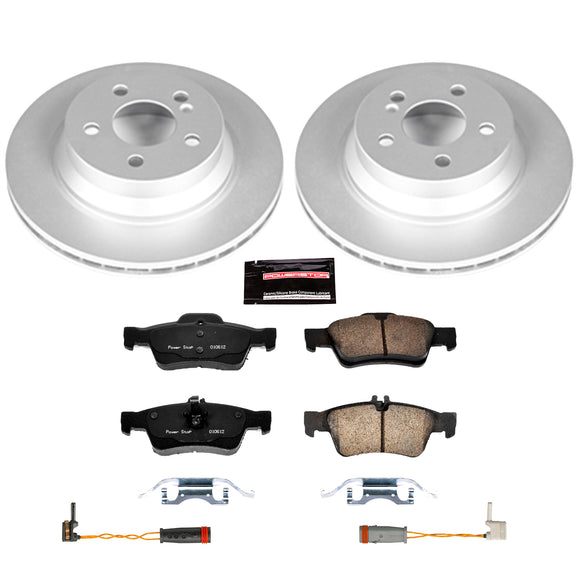 PowerStop Genuine Geomet Coated Rotor and Carbon-Fiber Ceramic Brake Pad Kit