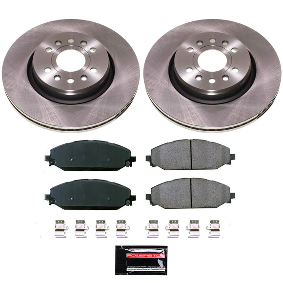 PowerStop OE Stock Replacement Low-Dust Ceramic Brake Pad and Rotor Kit