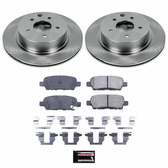 PowerStop OE Stock Replacement Low-Dust Ceramic Brake Pad and Rotor Kit