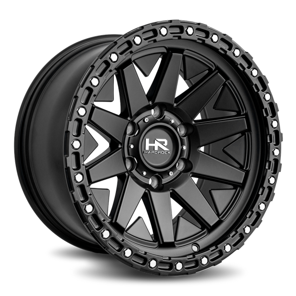 17x9 Hardrock H106 Matte Black 5x127 ET-12 wheel/rim