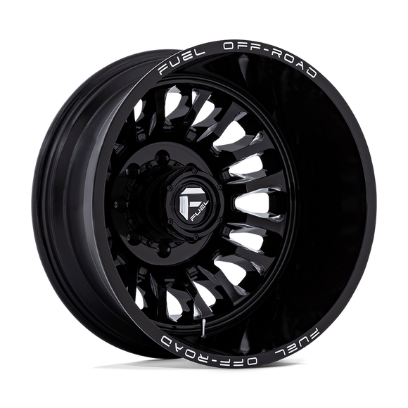 22x8.25 Fuel Off-Road D868 Arc Dually Gloss Black Milled 8x210 ET-201 Wheel