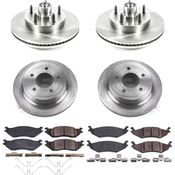 PowerStop OE Stock Replacement Low-Dust Ceramic Brake Pad and Rotor Kit