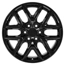 20" Replica CV62 fits Chevrolet Silverado 20 in. x 9 in. Gloss Black