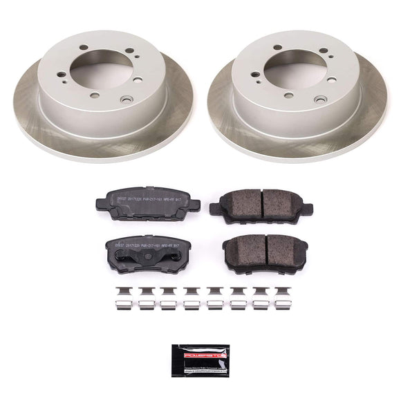 PowerStop Semi-Coated Rotor and Low-Dust Ceramic Brake Pad Kit