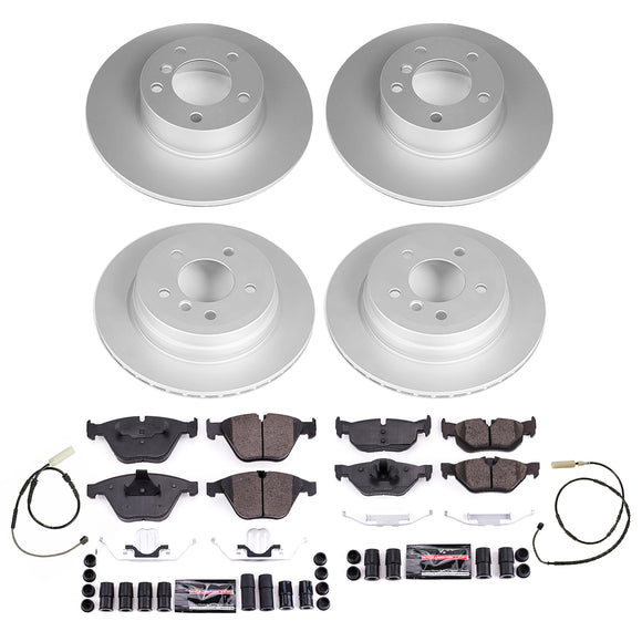 PowerStop Genuine Geomet Coated Rotor and Carbon-Fiber Ceramic Brake Pad Kit