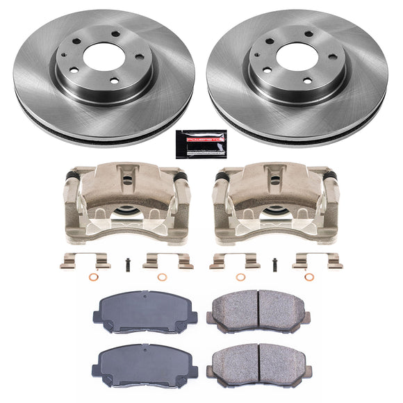PowerStop OE Stock Replacement Low-Dust Ceramic Brake Pad, Rotor and Caliper Kit