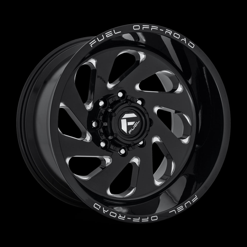 22X12 Fuel D637 Vortex Gloss Black Milled 6X135 ET-44 wheel/rim