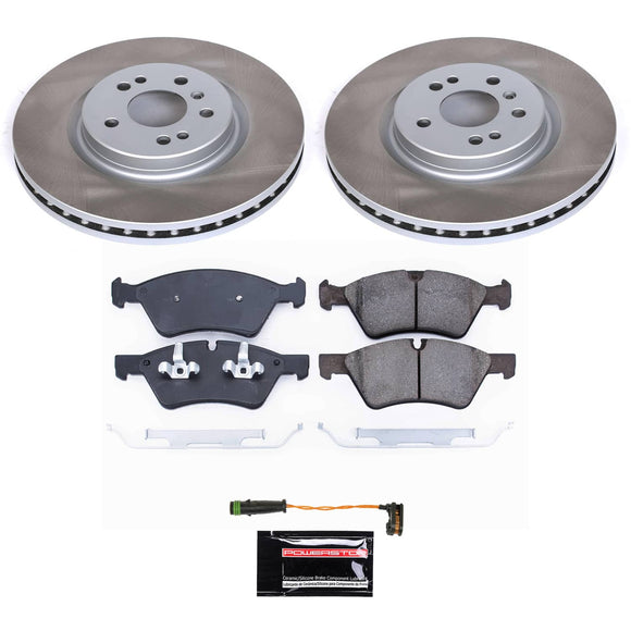 PowerStop Semi-Coated Rotor and Low-Dust Ceramic Brake Pad Kit