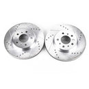 PowerStop Evolution Drilled Slotted Rotors Pair Front For Chevrolet Monte Carlo