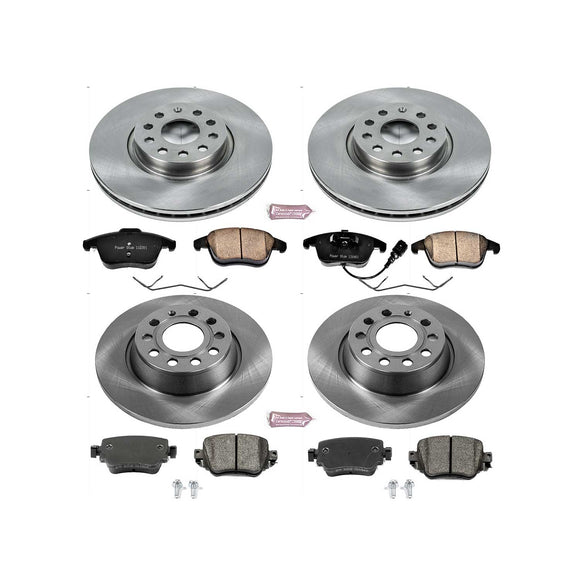 PowerStop OE Stock Replacement Low-Dust Ceramic Brake Pad and Rotor Kit