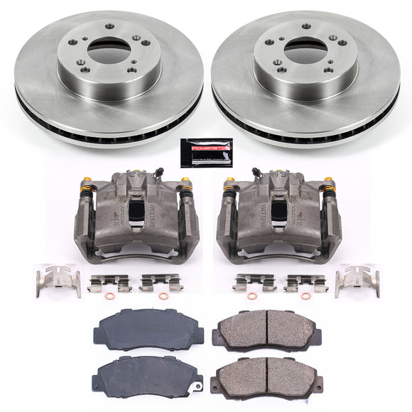 PowerStop OE Stock Replacement Low-Dust Ceramic Brake Pad, Rotor and Caliper Kit