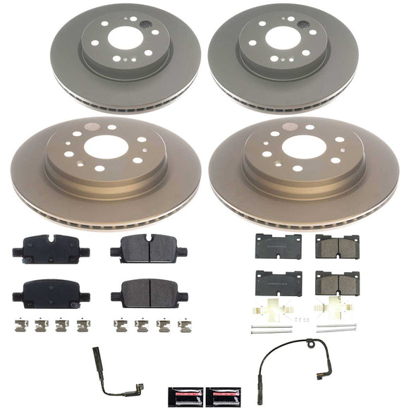 PowerStop Genuine Geomet Coated Rotor and Low-Dust Ceramic Brake Pad Kit