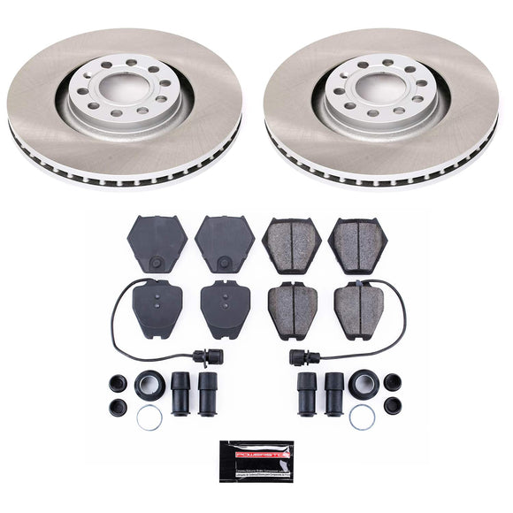 PowerStop Semi-Coated Rotor and Low-Dust Ceramic Brake Pad Kit