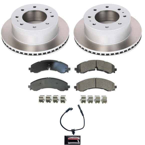 PowerStop Semi-Coated Rotor and Low-Dust Ceramic Brake Pad Kit