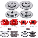 PowerStop Z36 Truck and SUV Ceramic Brake Pad, Drilled & Slotted Rotor, and Cali