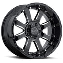 18x9 Black Rhino Sierra Gloss Black Milled Spokes 6x139.7 ET12.00 Wheel