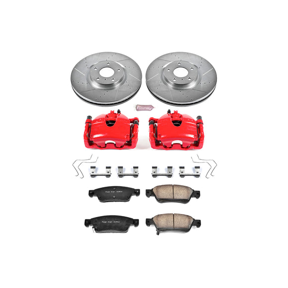 PowerStop Z23 Daily Driver Carbon-Fiber Ceramic Pads Drilled & Slotted Rotor & C