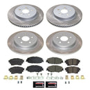 PowerStop Semi-Coated Rotor and Low-Dust Ceramic Brake Pad Kit