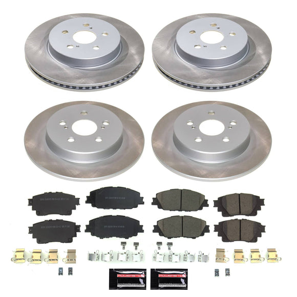 PowerStop Semi-Coated Rotor and Low-Dust Ceramic Brake Pad Kit