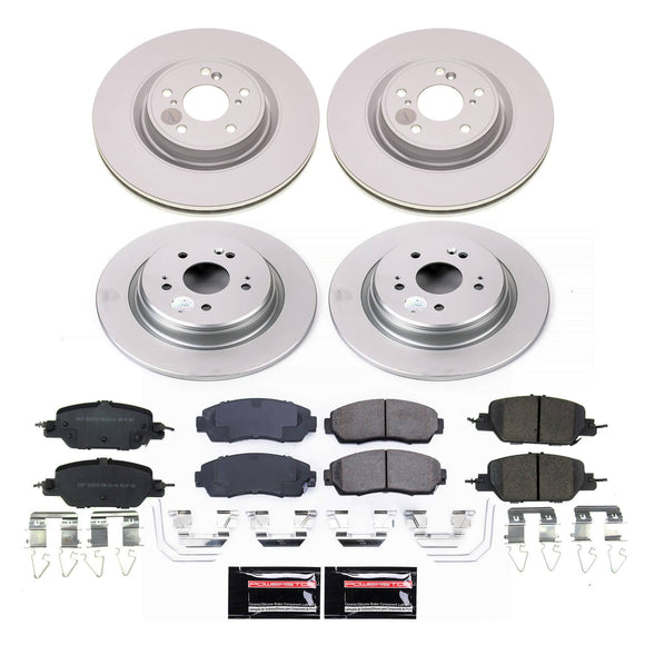 PowerStop Genuine Geomet Coated Rotor and Low-Dust Ceramic Brake Pad Kit