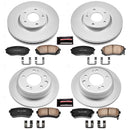 PowerStop Genuine Geomet Coated Rotor and Low-Dust Ceramic Brake Pad Kit