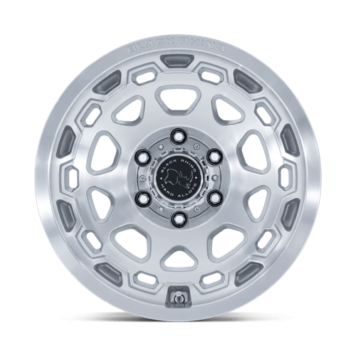 17X8.5 Black Rhino BR026 Congo Gloss Silver Machined Face 6X139.7 ET0 Wheel Rim