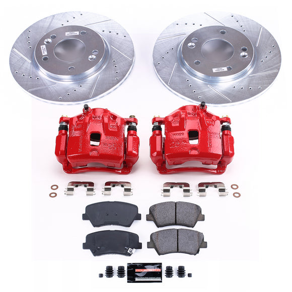 PowerStop Z23 Daily Driver Carbon-Fiber Ceramic Pads Drilled & Slotted Rotor & C