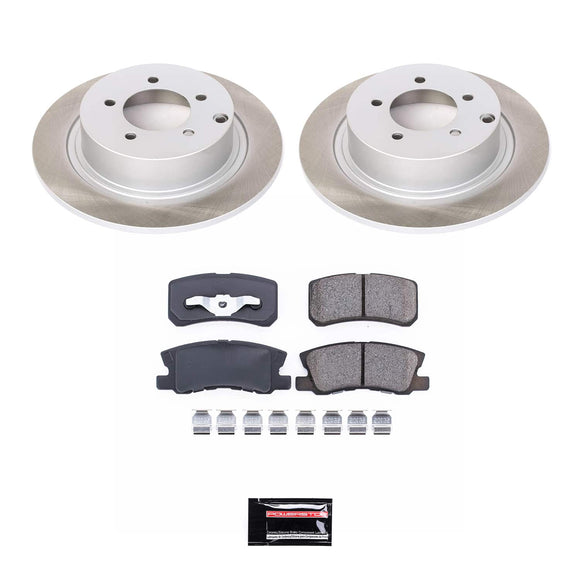 PowerStop Semi-Coated Rotor and Low-Dust Ceramic Brake Pad Kit