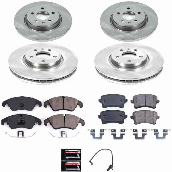 PowerStop OE Stock Replacement Low-Dust Ceramic Brake Pad and Rotor Kit