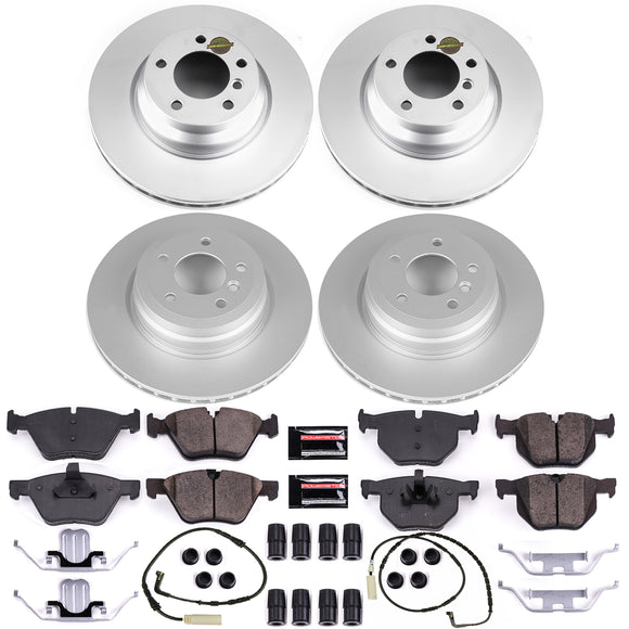 PowerStop Genuine Geomet Coated Rotor and Carbon-Fiber Ceramic Brake Pad Kit