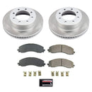 PowerStop Semi-Coated Rotor and Low-Dust Ceramic Brake Pad Kit