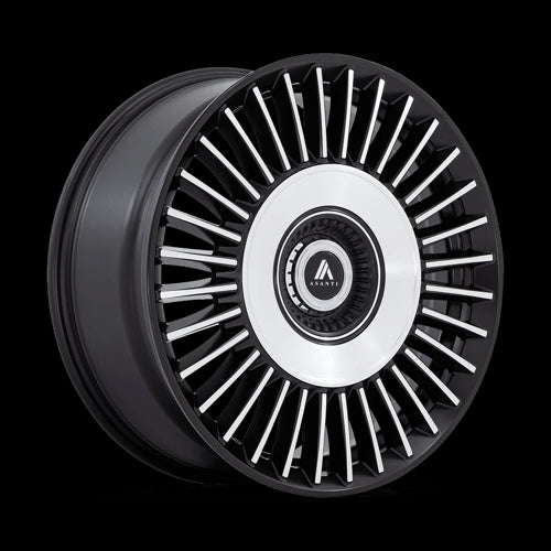 22X9 Asanti Black ABL-40 Tiara Black 5X115 5X120 ET15 Wheel Rim