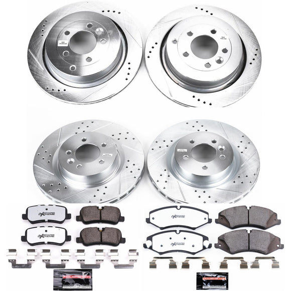 PowerStop Z36 Carbon-Fiber Ceramic Brake Pad with Drilled and Slotted Rotor Kit