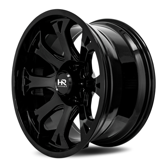24x14 Hardrock BloodShot Xposed Gloss Black 5x127 ET-76 wheel/rim