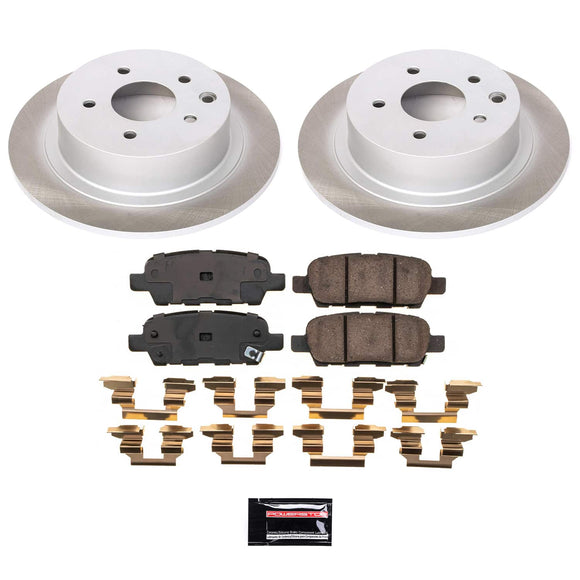 PowerStop Semi-Coated Rotor and Low-Dust Ceramic Brake Pad Kit