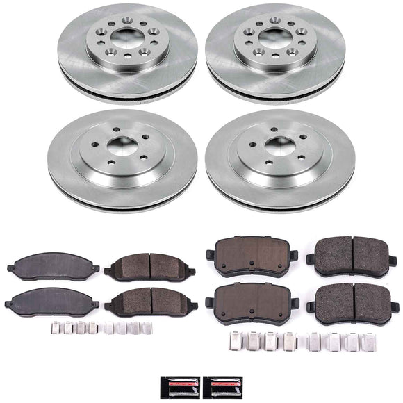 PowerStop OE Stock Replacement Low-Dust Ceramic Brake Pad and Rotor Kit